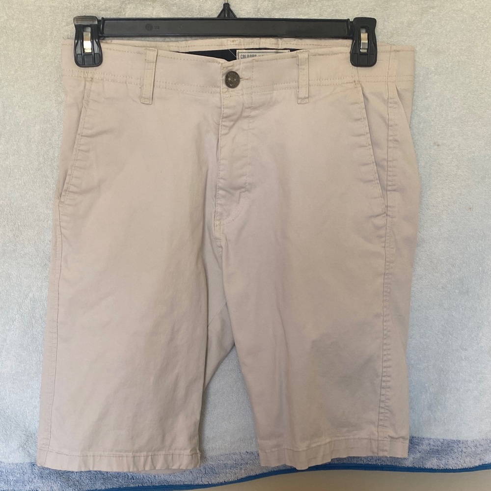 Alexander Julian Men's Beige Flat Front Shorts